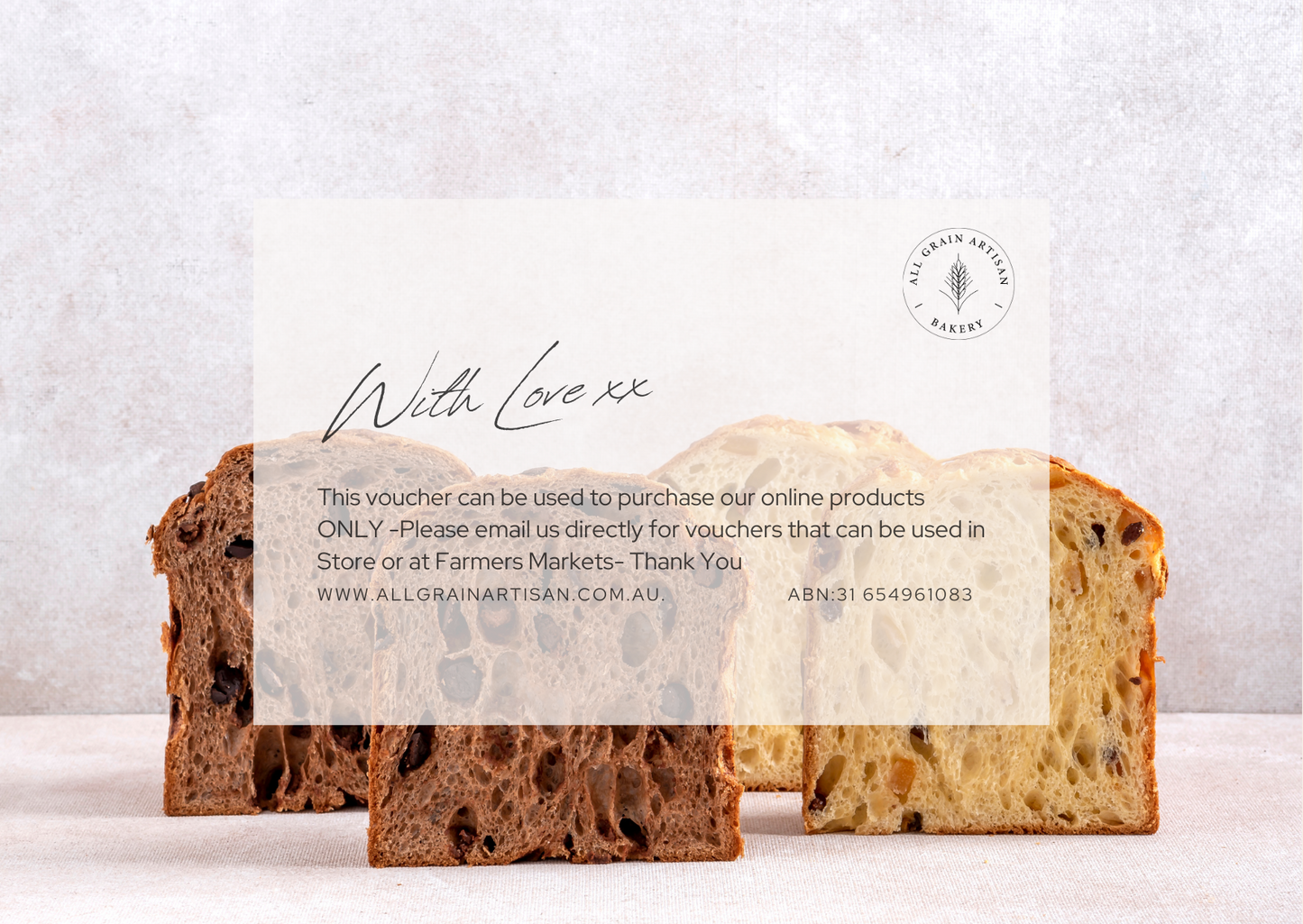 With Love Online Store Voucher- All Grain Artisan